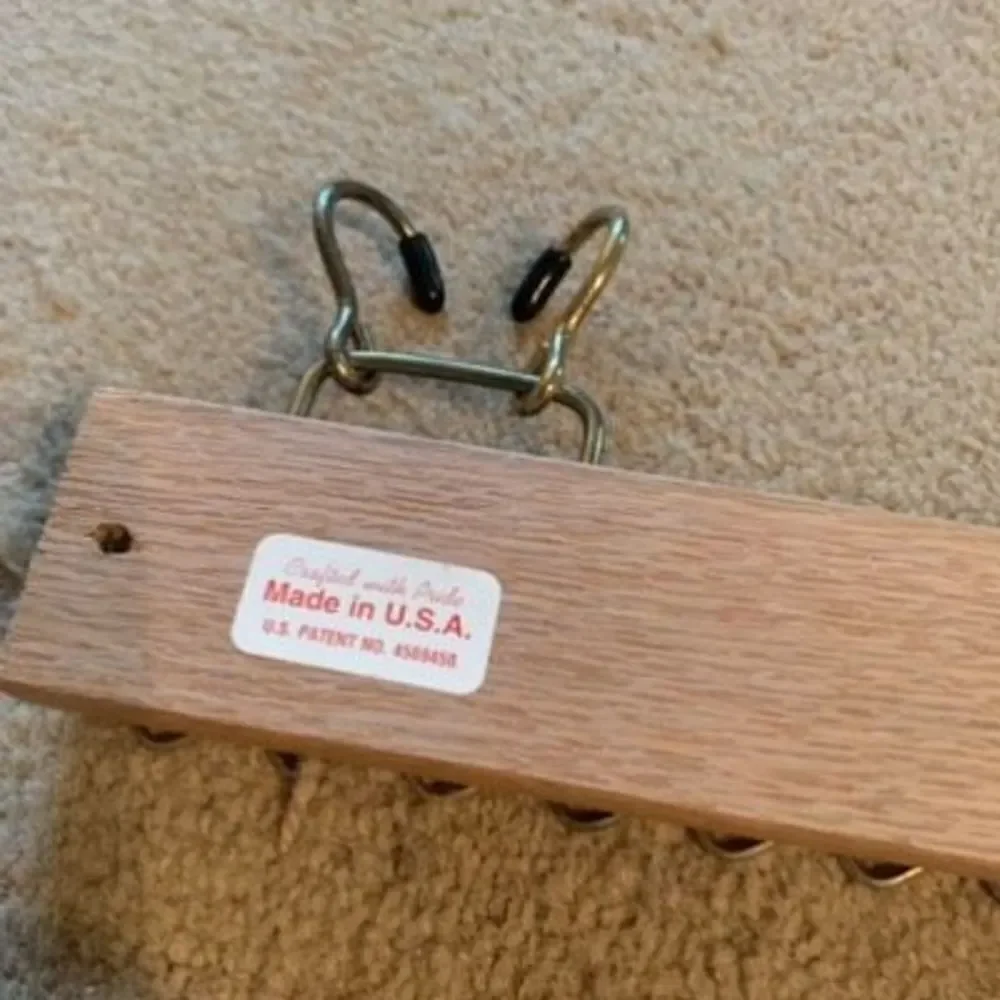 Vintage Tie Belt Wall Mount Rack Holds 24 Made In USA